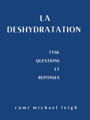 cover image of La déshydratation